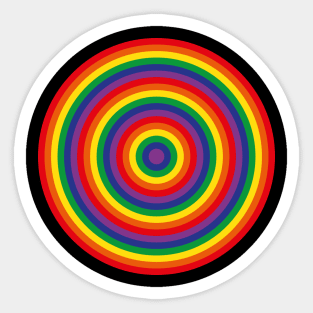 Retro Rainbow Circles Sticker
